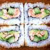 30. Grilled Salmon Uramaki (8 stk)